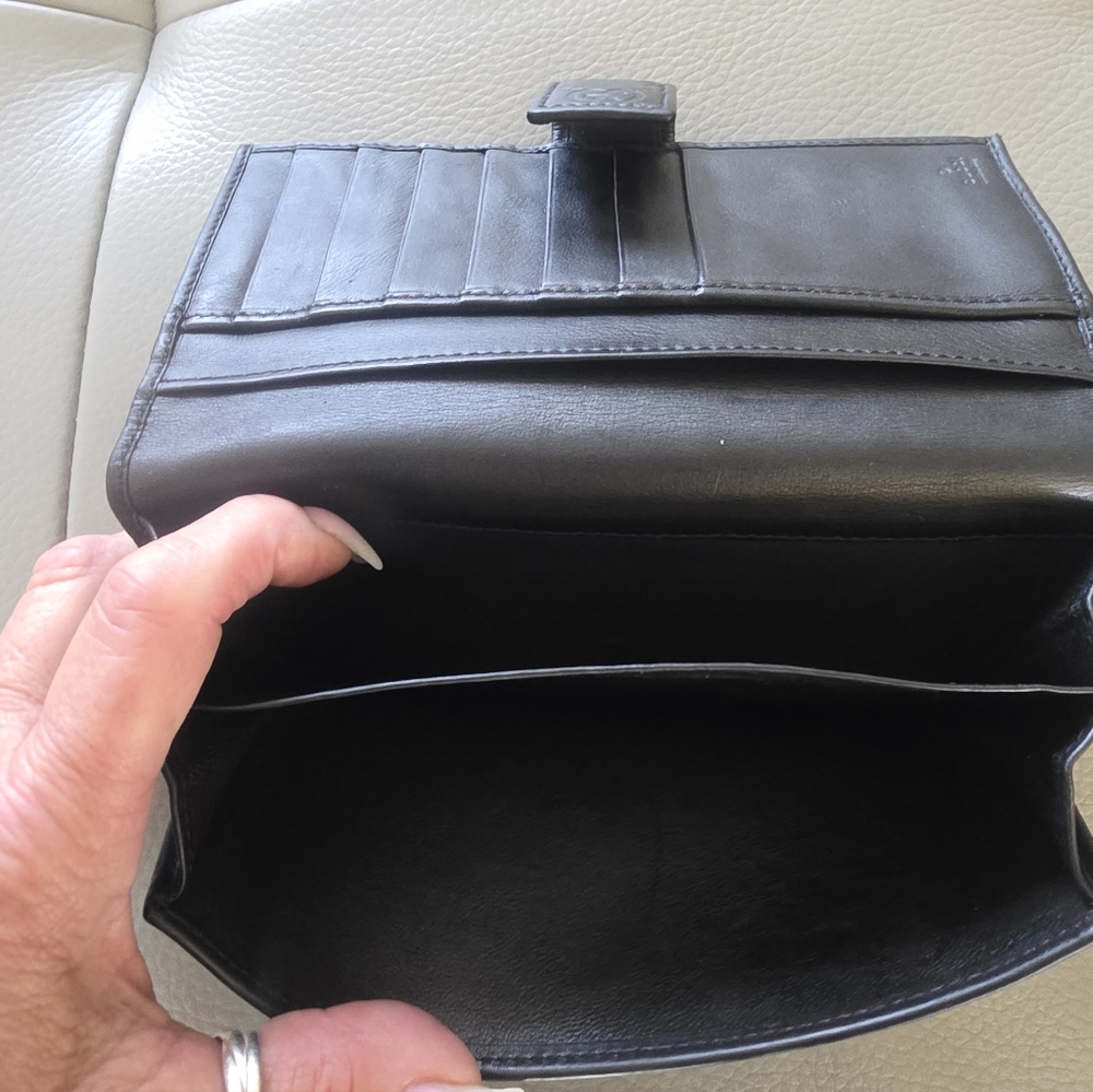 GUCCI Black Guccissima Leather Continental Wallet/Crossbody..EUC. - Picture 6 of 9